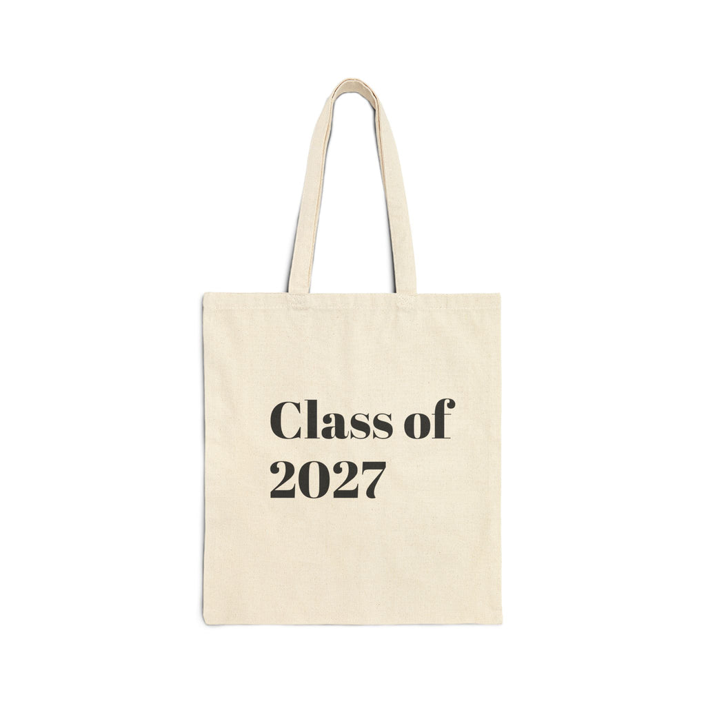 Class of 2027 Tote Bag — Cotton Canvas Graduation Gift